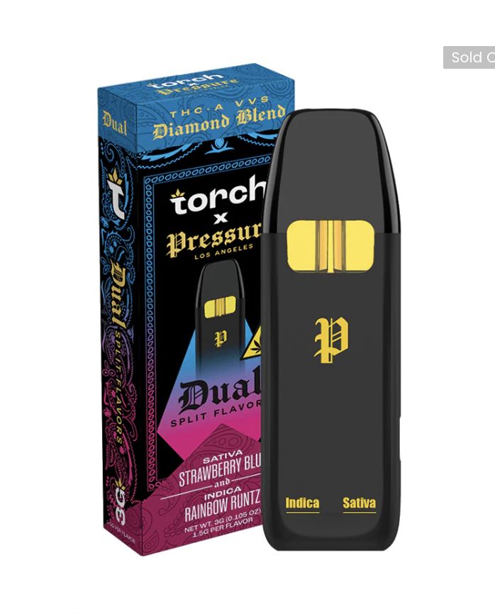 Torch/Pressure 3g Dual Dispo - Strawberry Blue/Rainbow Runtz