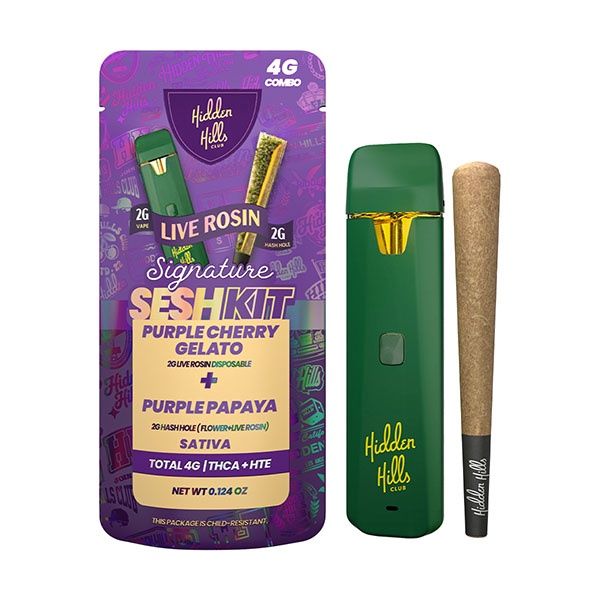 Hidden Hills 4g Sesh Kit - Purple Cherry Gelato/Purple Papaya - Sativa