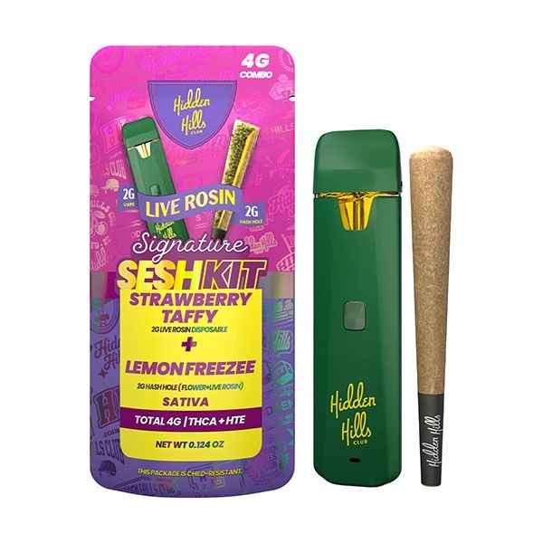 Hidden Hills 4g Sesh Kit - Strawberry Taffy/Lemon Freeze - Sativa
