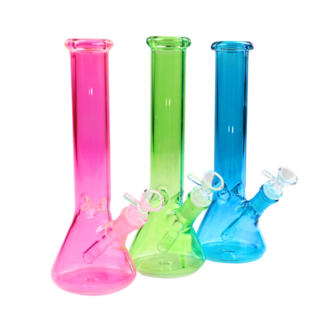 10" UV Beaker Bong w/ Bowl - Assorted Colors