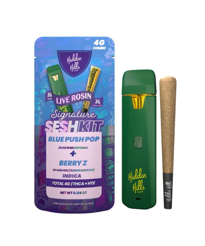 Hidden Hills 4g Sesh Kit - Blue Push Pop/Berry Z - Indica