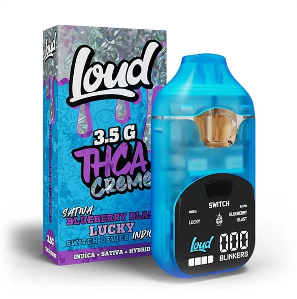 Loud 3.5g Dual Creme Dispo - Blueberry Blast (sativa) &amp; Lucky (indica)