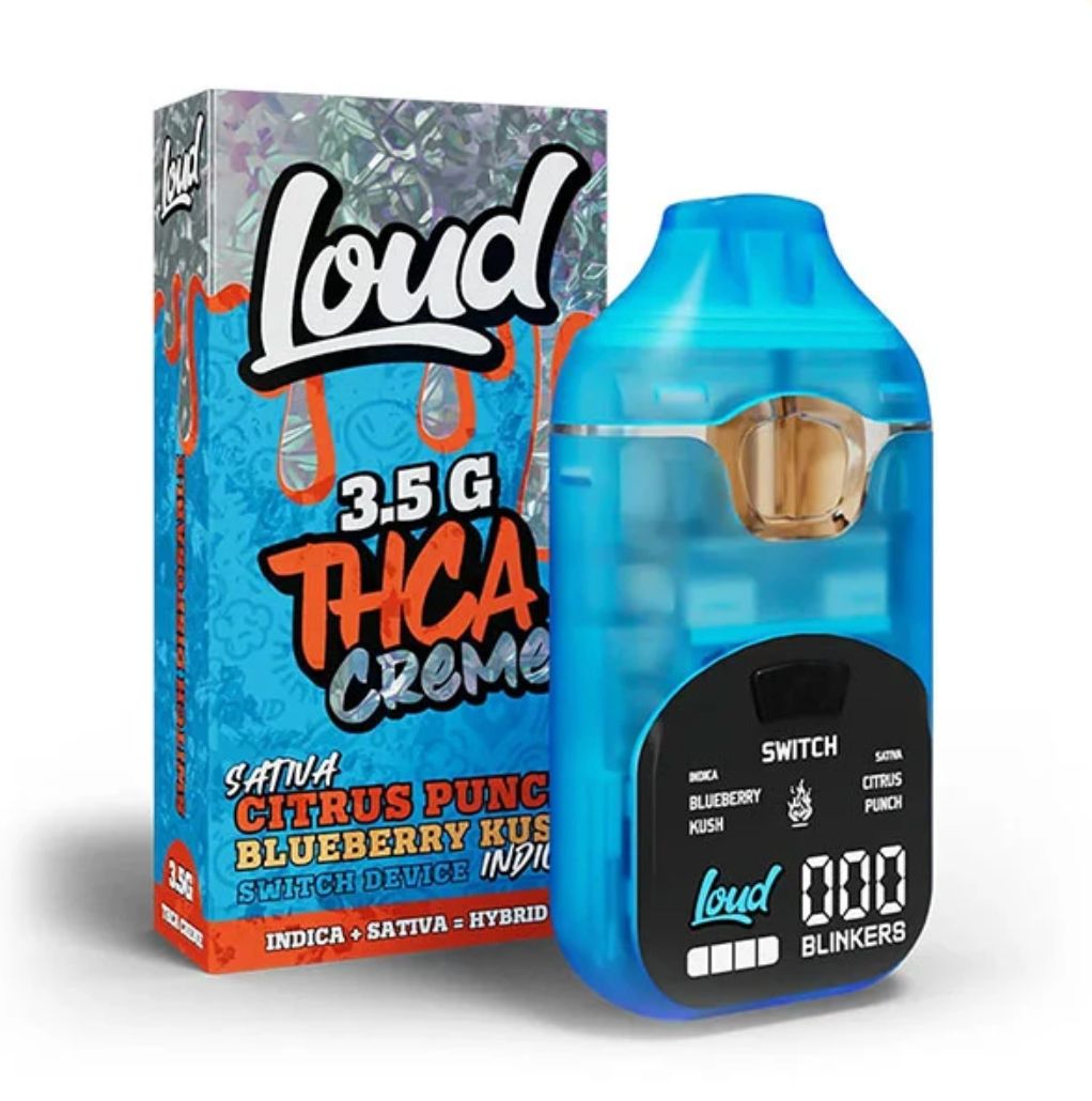 Loud 3.5g Dual Creme Dispo - Citrus Burst (sativa) &amp; Blueberry Kush (indica)