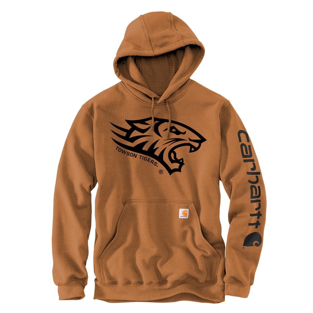 Carhartt Hooded Sweatshirt, Black &amp; Brown
