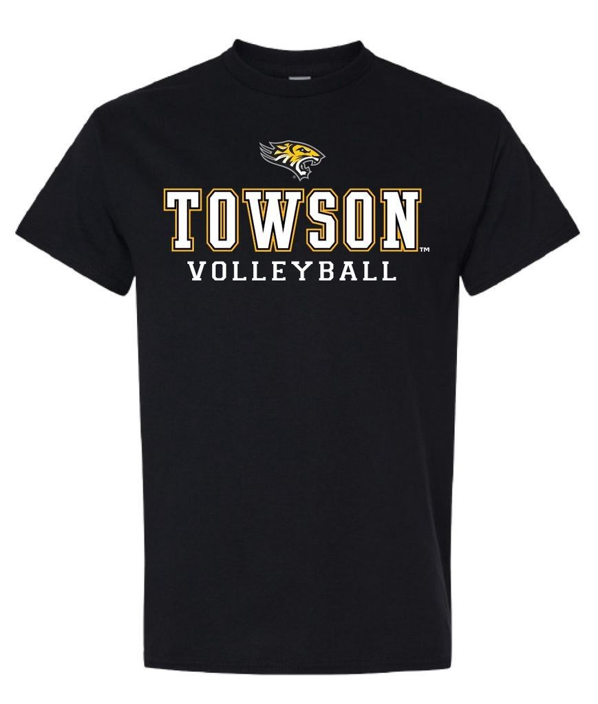 Volleyball Tee Shirt, Gray or Black, Colour: Black, Size: Adult Small