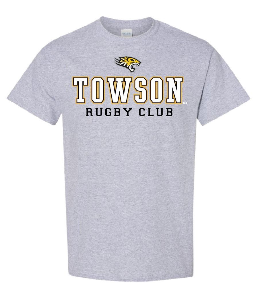 Rugby Club Tee Shirt, Black &amp; Gray