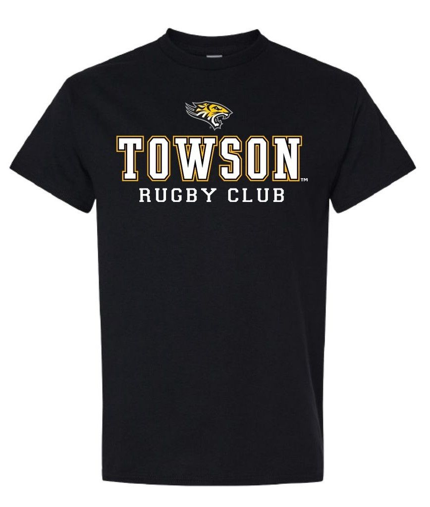 Rugby Club Tee Shirt, Black &amp; Gray, Colour: Black, Size: Adult Small