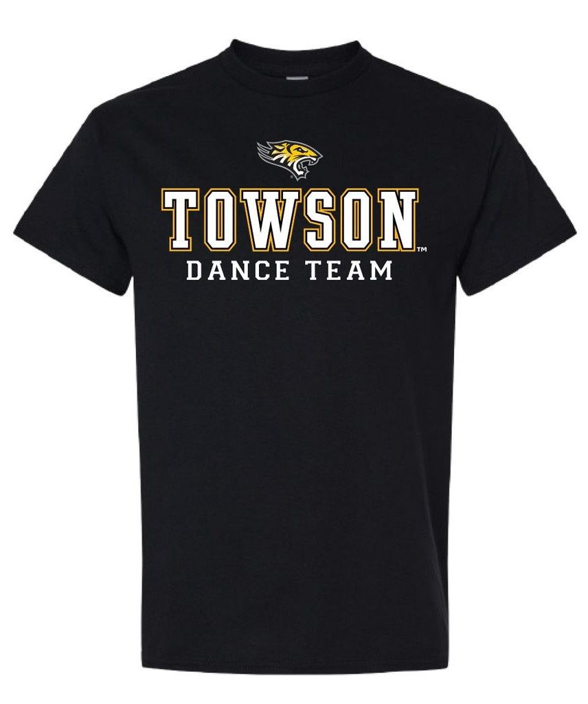 Dance Team Tee Shirt, Black &amp; Gray, Colour: Black, Size: Adult Small