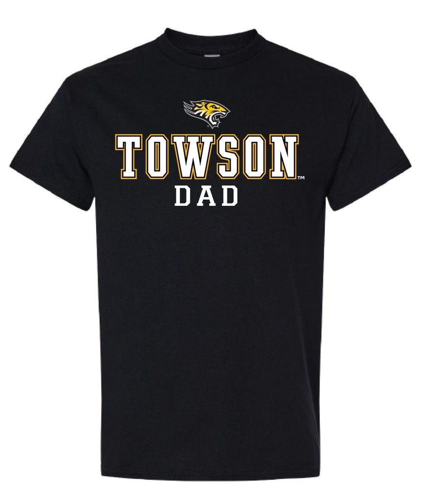 Towson Dad Tee Shirt, Gray &amp; Black, Colour: Black, Size: Adult Medium