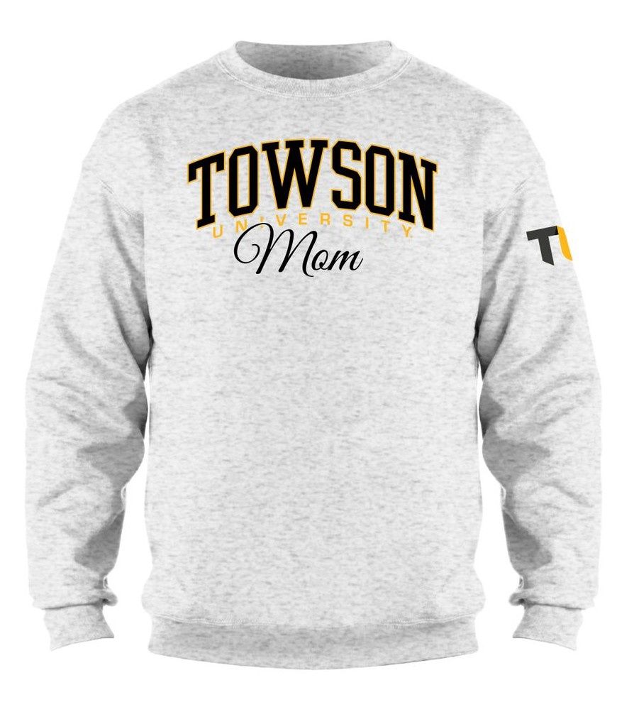 Mom Crew Sweatshirt, Colour: Ash Grey, Size: Adult Small