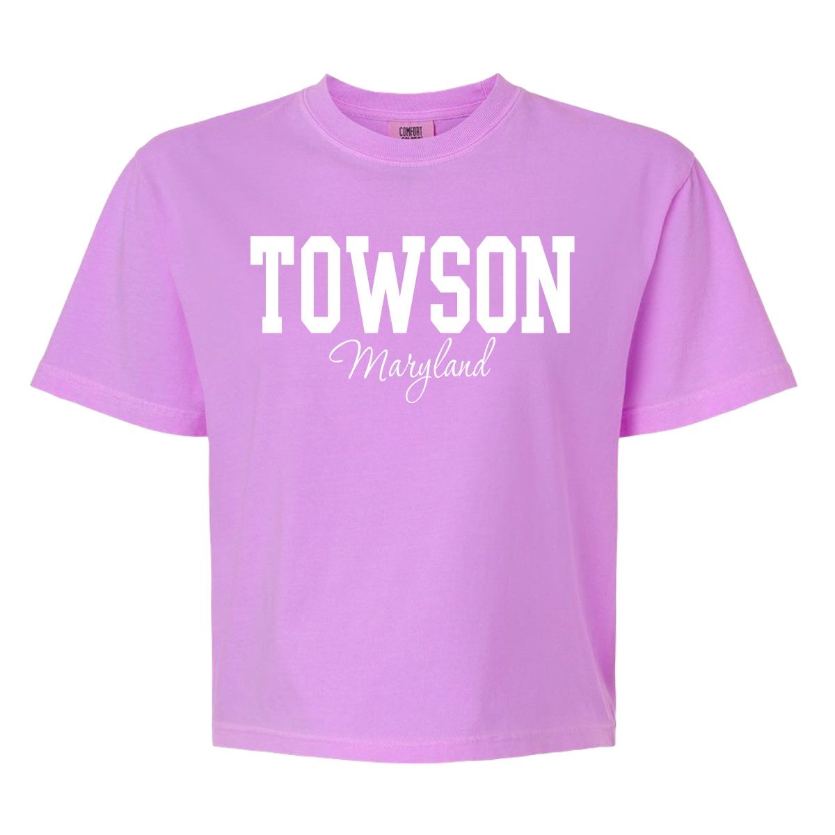Ladies Boxy Tee, Chambray Blue, Violet or Mint
