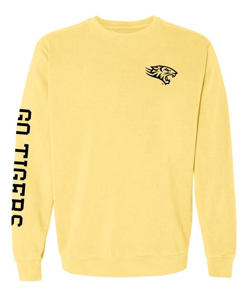 Comfort Dyed Crew Sweatshirt, Colour: Butter, Size: Adult Small