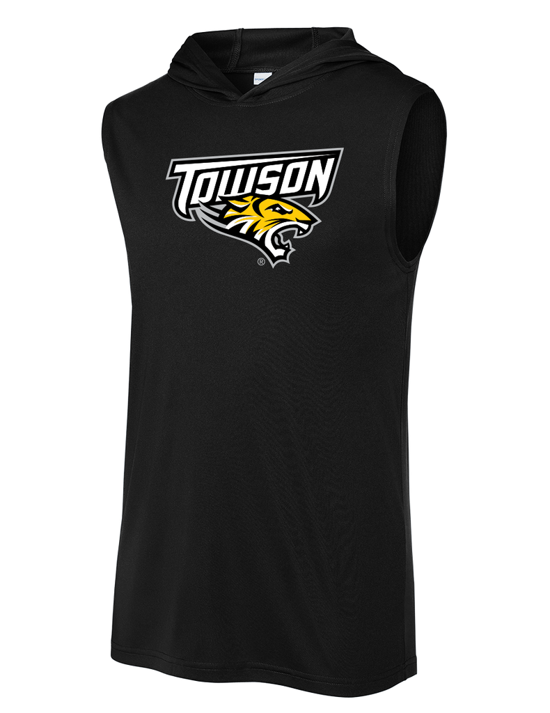 Sleeveless Hooded Tee, Gray &amp; black