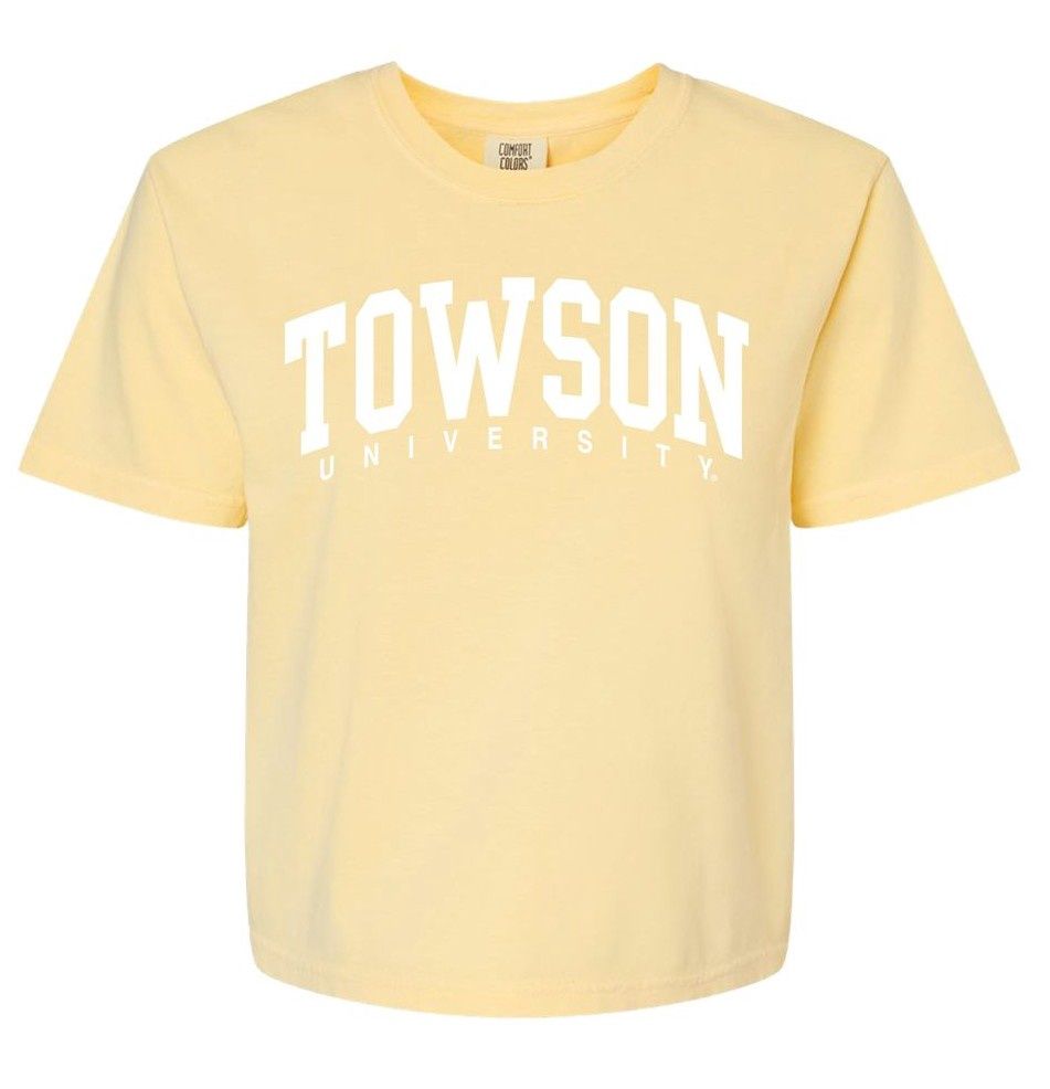 Ladies Boxy TU Tee, Butter yellow &amp; Gray