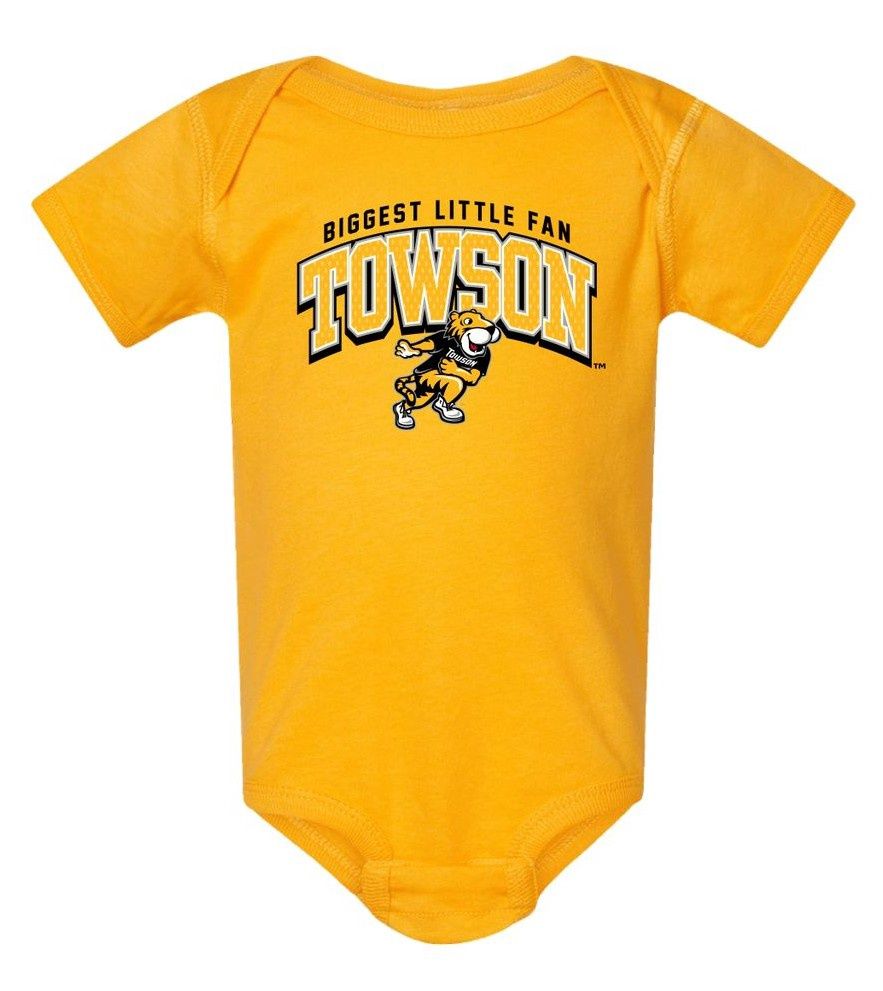 Infant Biggest Little Fan Onesie, Colour: Gold, Size: New Born