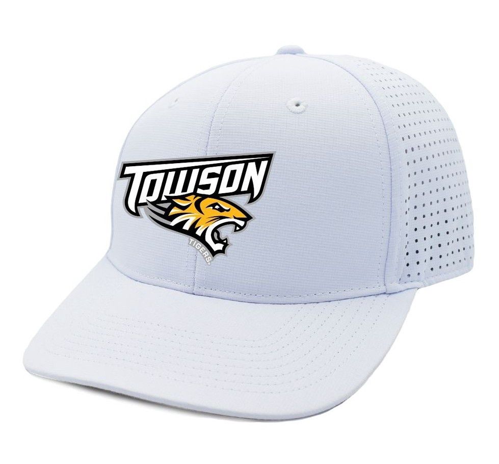 Towson Tigers Laser Etched Hat - White