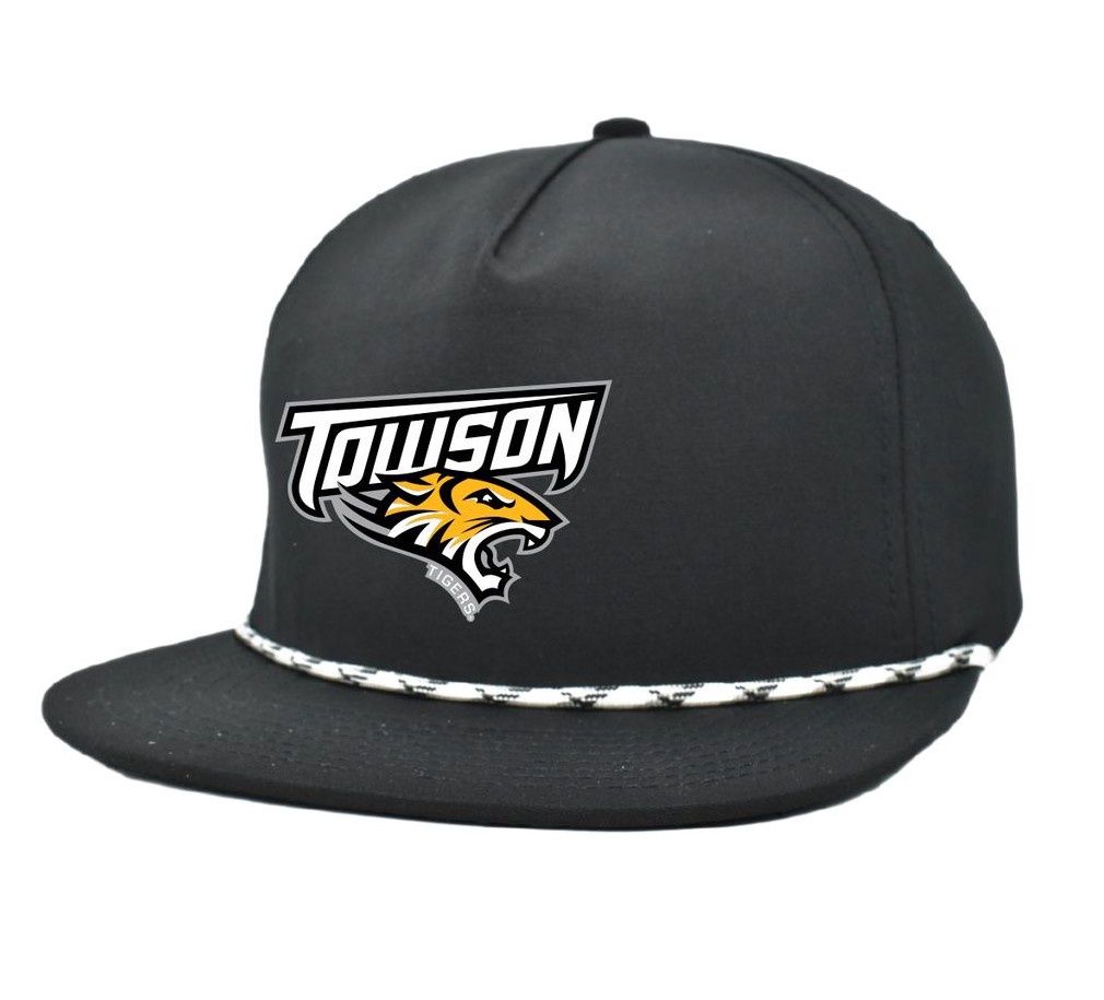 Towson Tigers Performance Rope Hat - Black