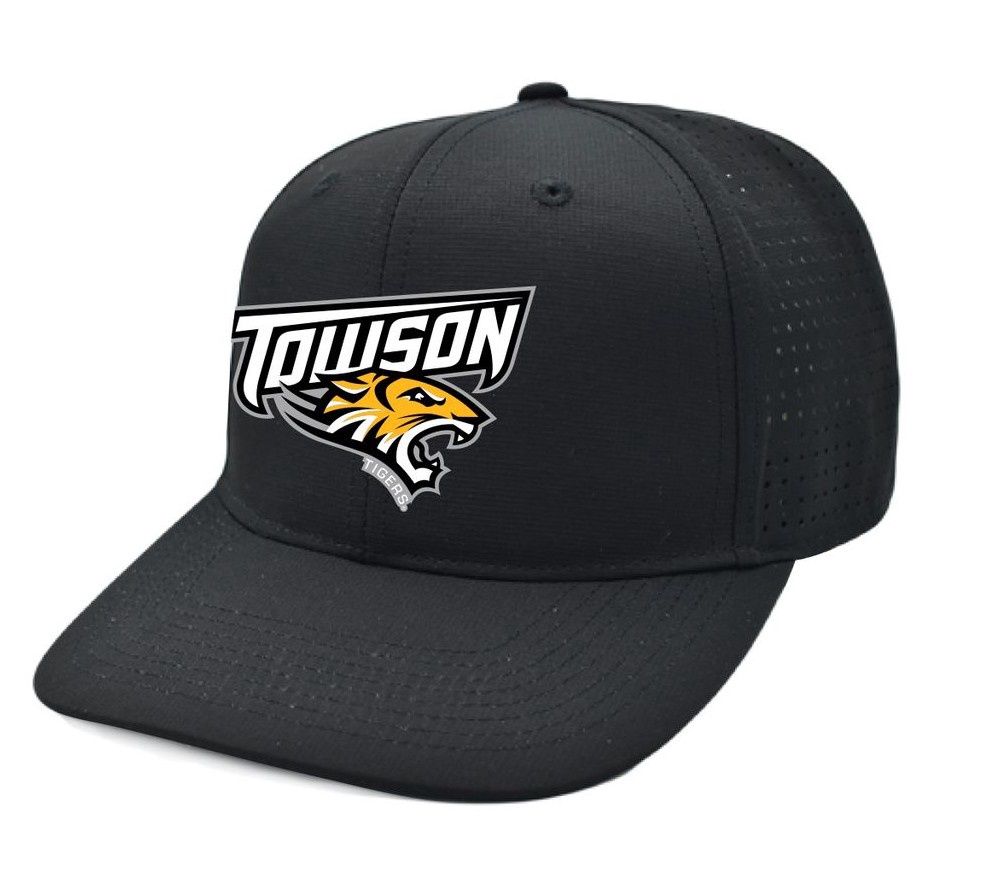 Towson Tigers Laser Etched Hat - Black