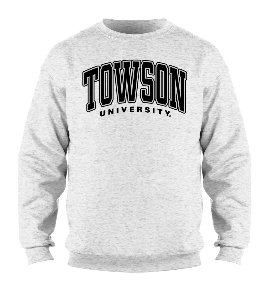 TU Custom Felt Embroidered Crew Neck-Black &amp; Ash