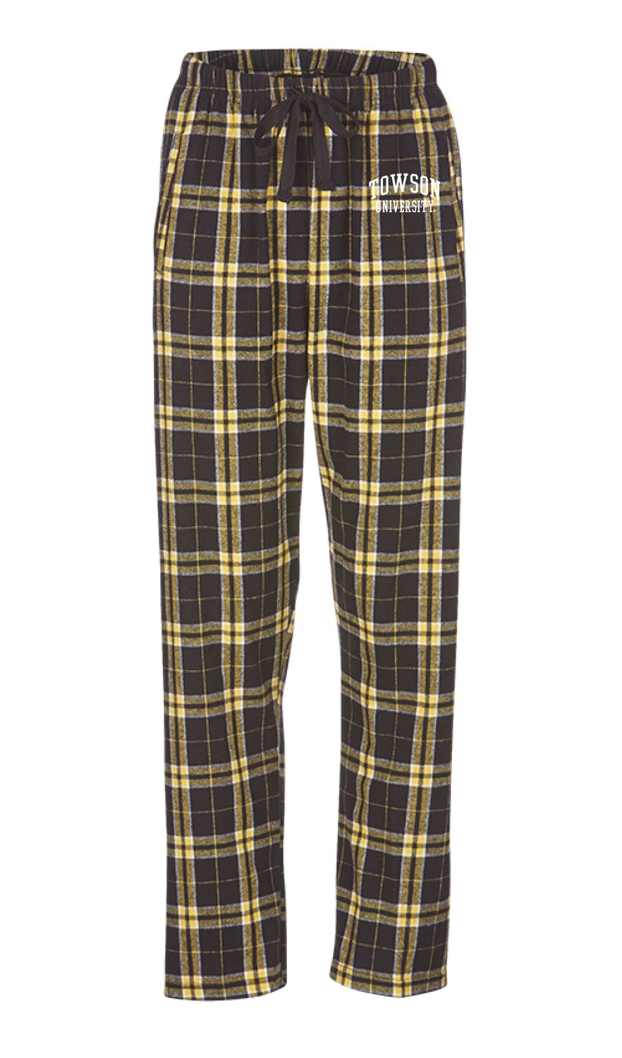 Ladies Towson Black &amp; Gold Flannel Pant