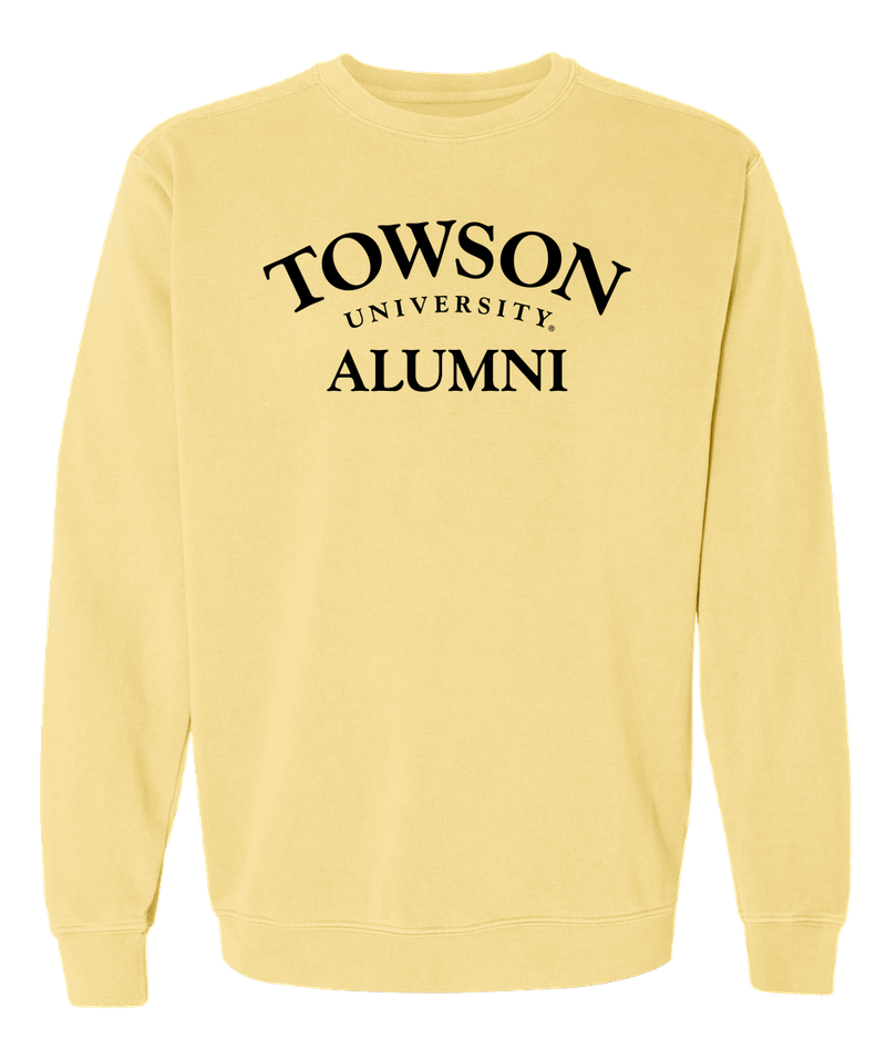 TU Alumni Comfort Dyed Crew-Gray &amp; Butter Yellow, Colour: Butter, Size: Adult Small