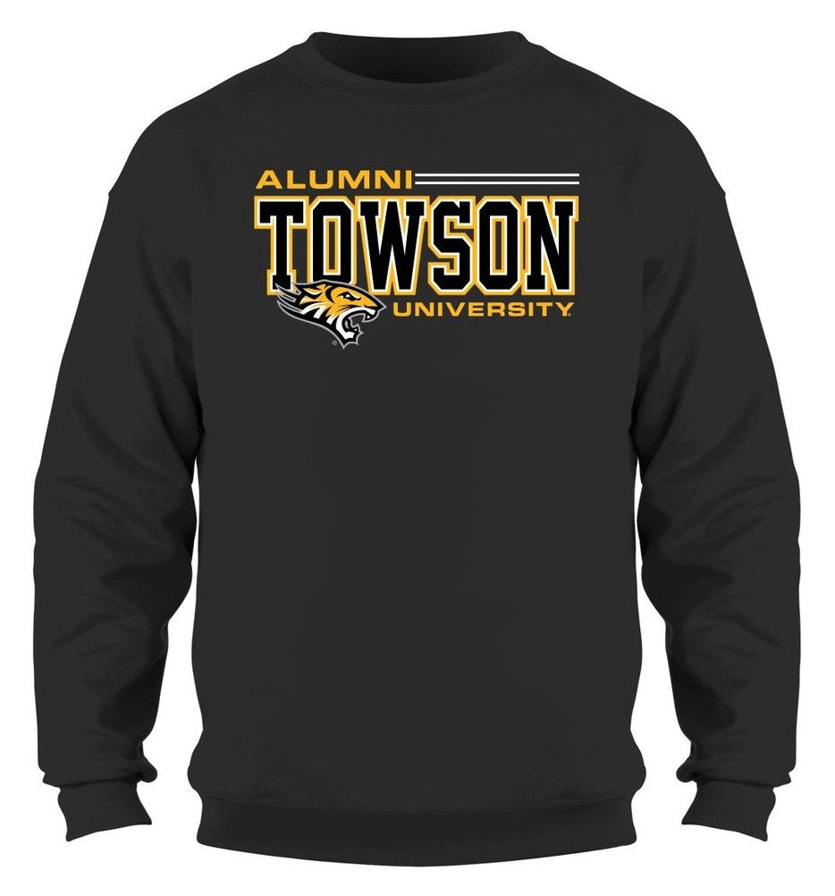 Towson Alumni Crew Neck-Black &amp; Dark Gray