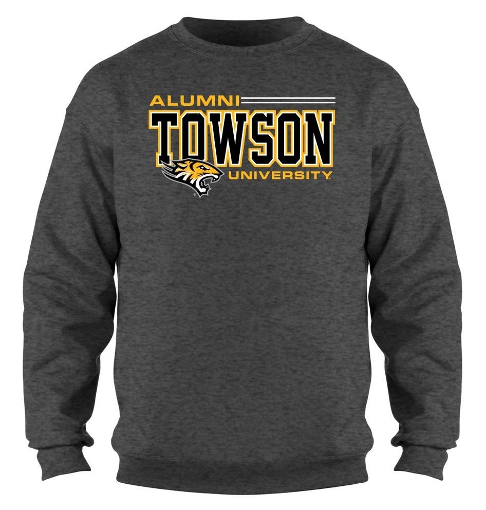 Towson Alumni Crew Neck-Black &amp; Dark Gray