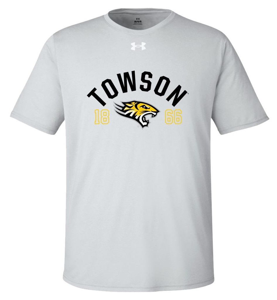 UA Towson 1866 Tech Tee-Black, Dark Gray &amp; Gray