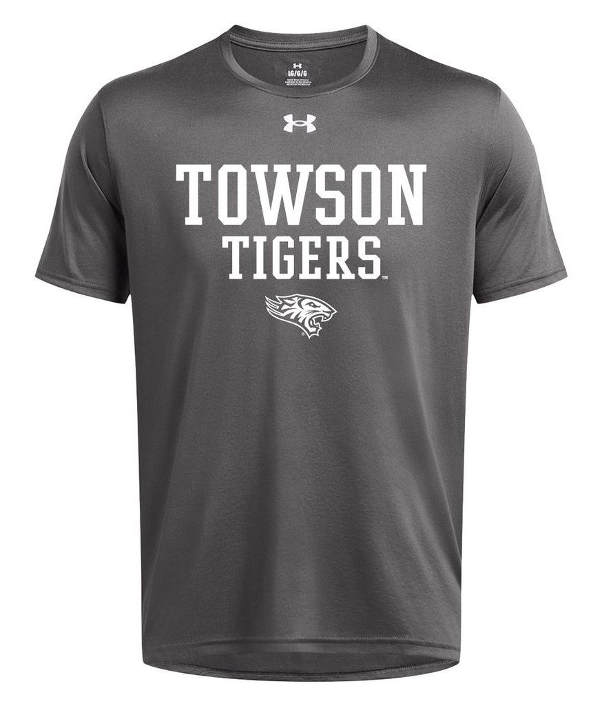 UA Towson Tigers Tech Tee-Black, Gray &amp; Dark Gray