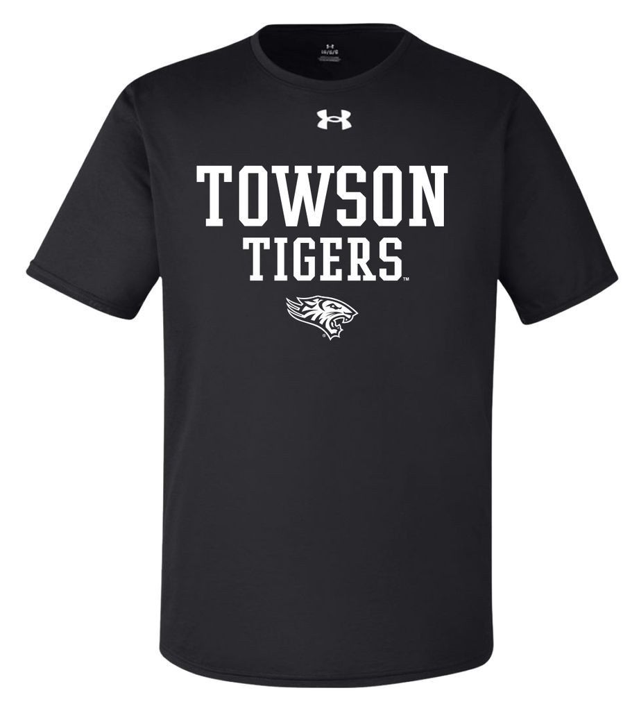 UA Towson Tigers Tech Tee-Black, Gray &amp; Dark Gray