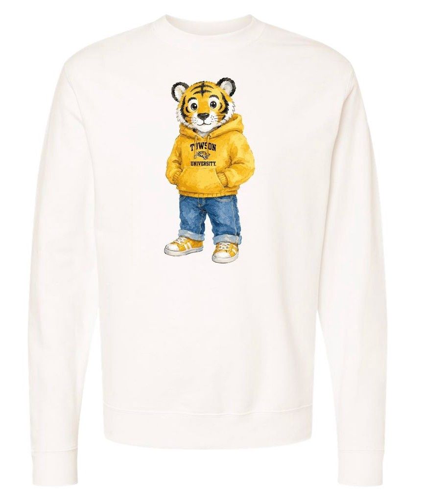 Uptown Tiger Crew-Neck Sweatshirt, Colour: Bone, Size: Adult Small
