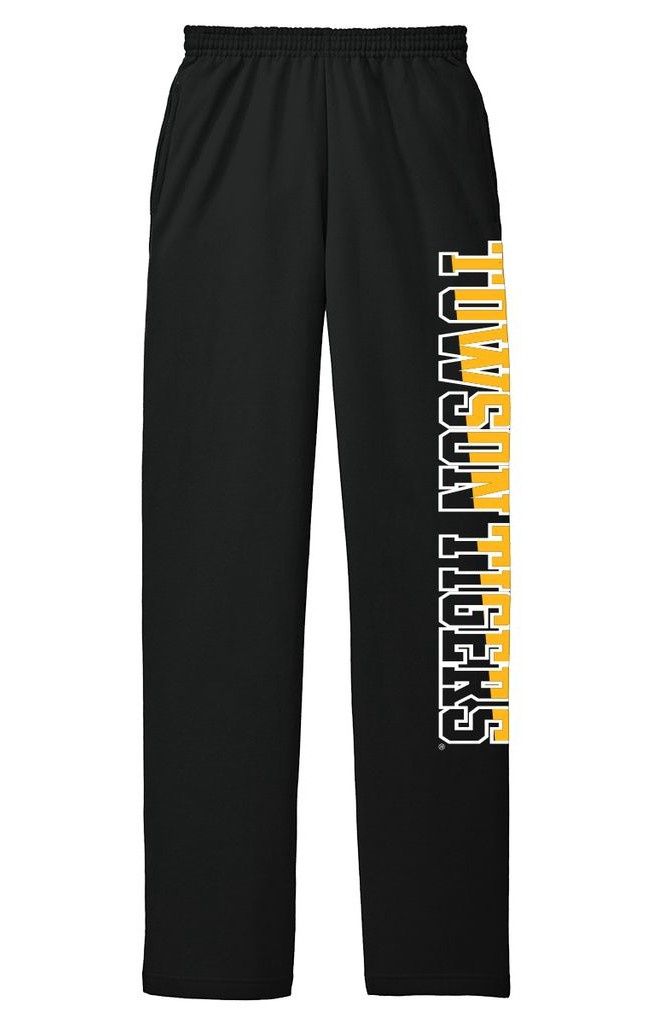 Towson Fleece Sweatpants-Black and Dark Gray