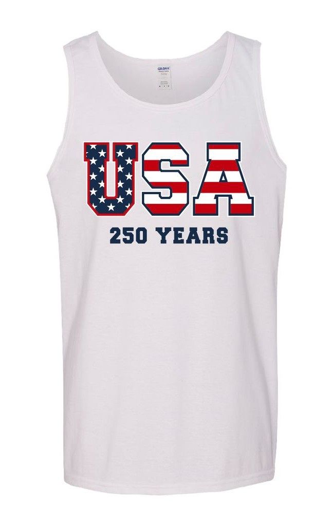 USA 250 Years Tanktop-Red, White or Blue!
