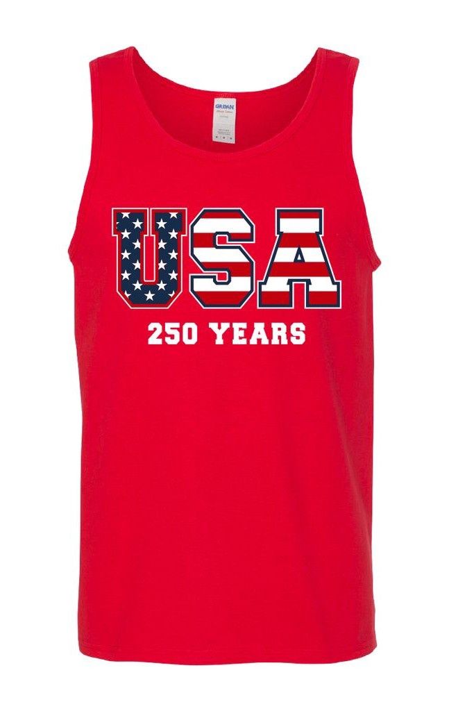 USA 250 Years Tanktop-Red, White or Blue!