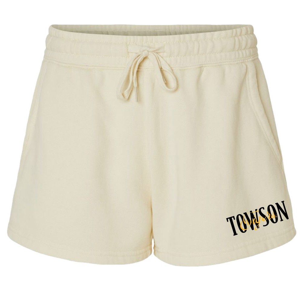 Ladies Towson Wave Wash Shorts-Bone &amp; Black, Colour: Bone, Size: Adult X-Small