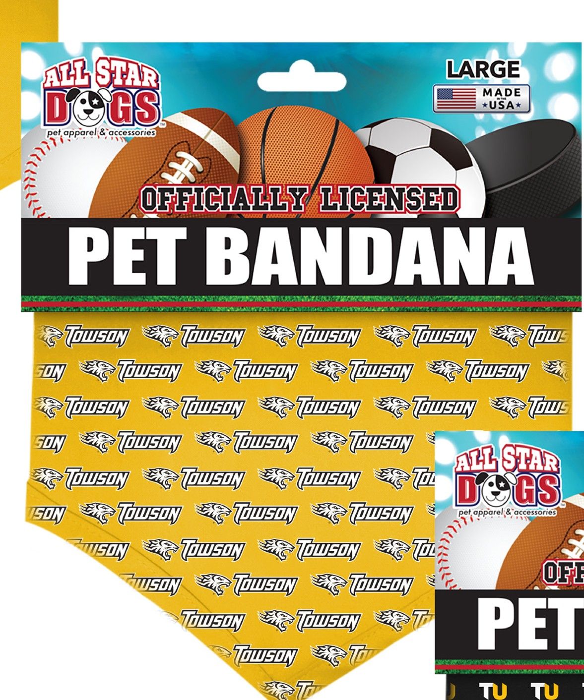 Pet Bandana Towson - Gold, Size: Small (up to 22")