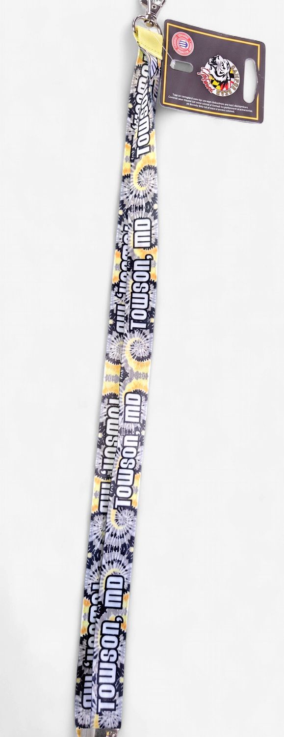 Lanyard Towson, MD Tie-Dye Yellow &amp; Black