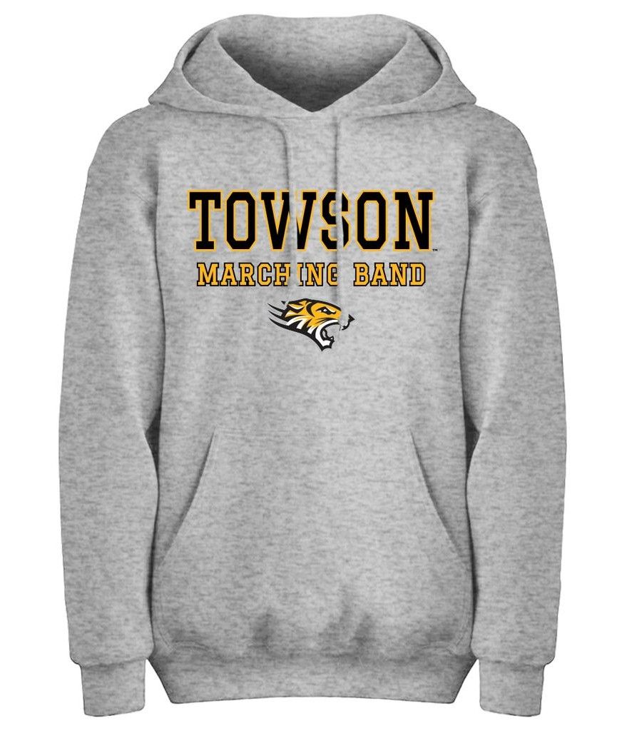 Towson Marching Band Hoodie, Colour: Sports Grey, Size: Adult Small