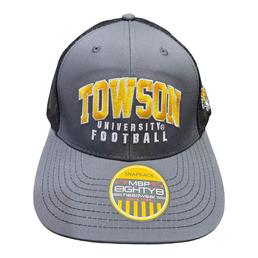 TU Football Snapback Trucker Hat - Grey &amp; Black