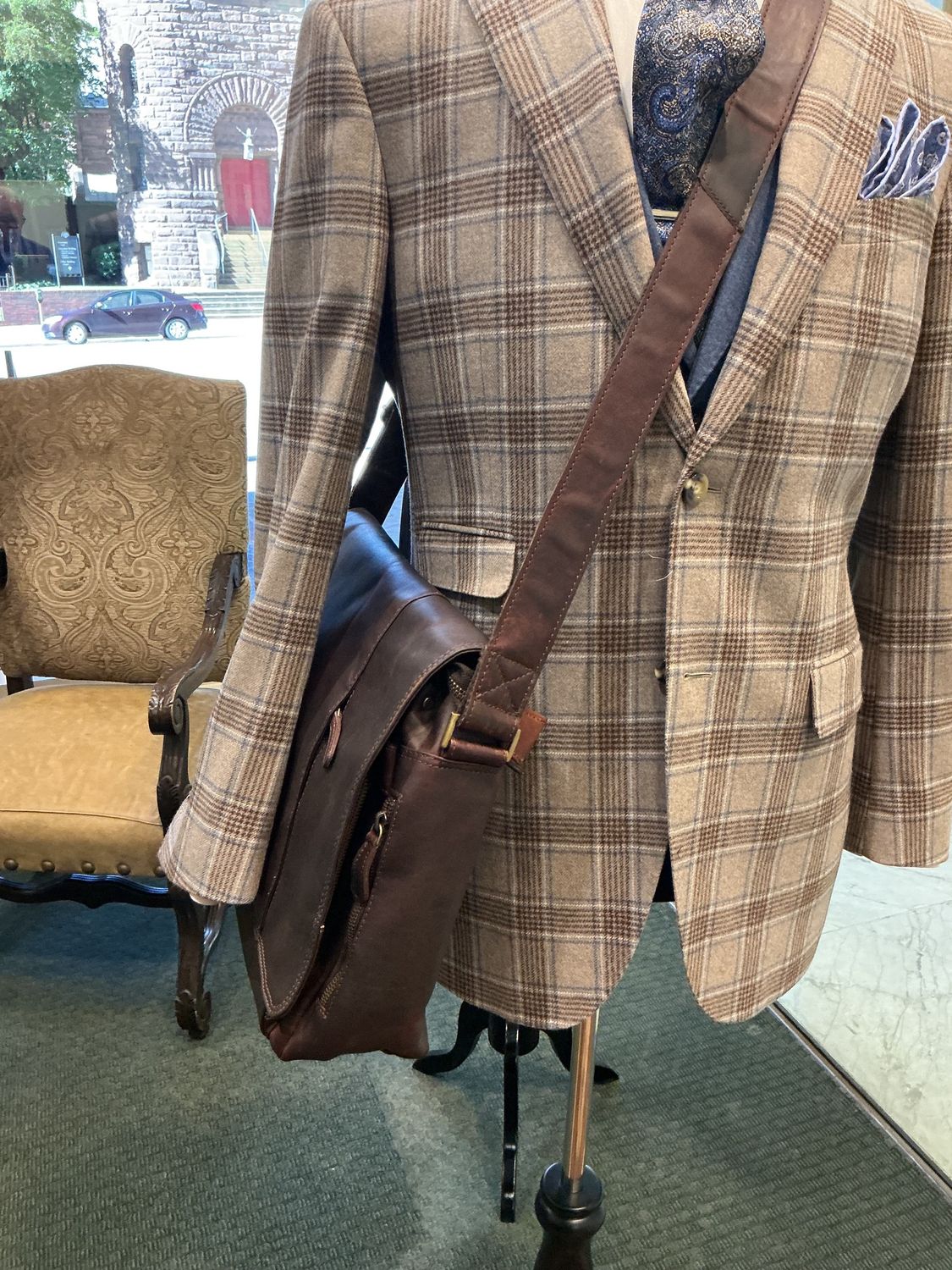 Leather Messenger Bag