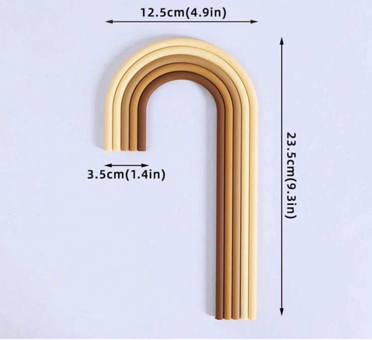 Silicone Rainbow: Long Side Rainbow (non-edible), Colour: Brown