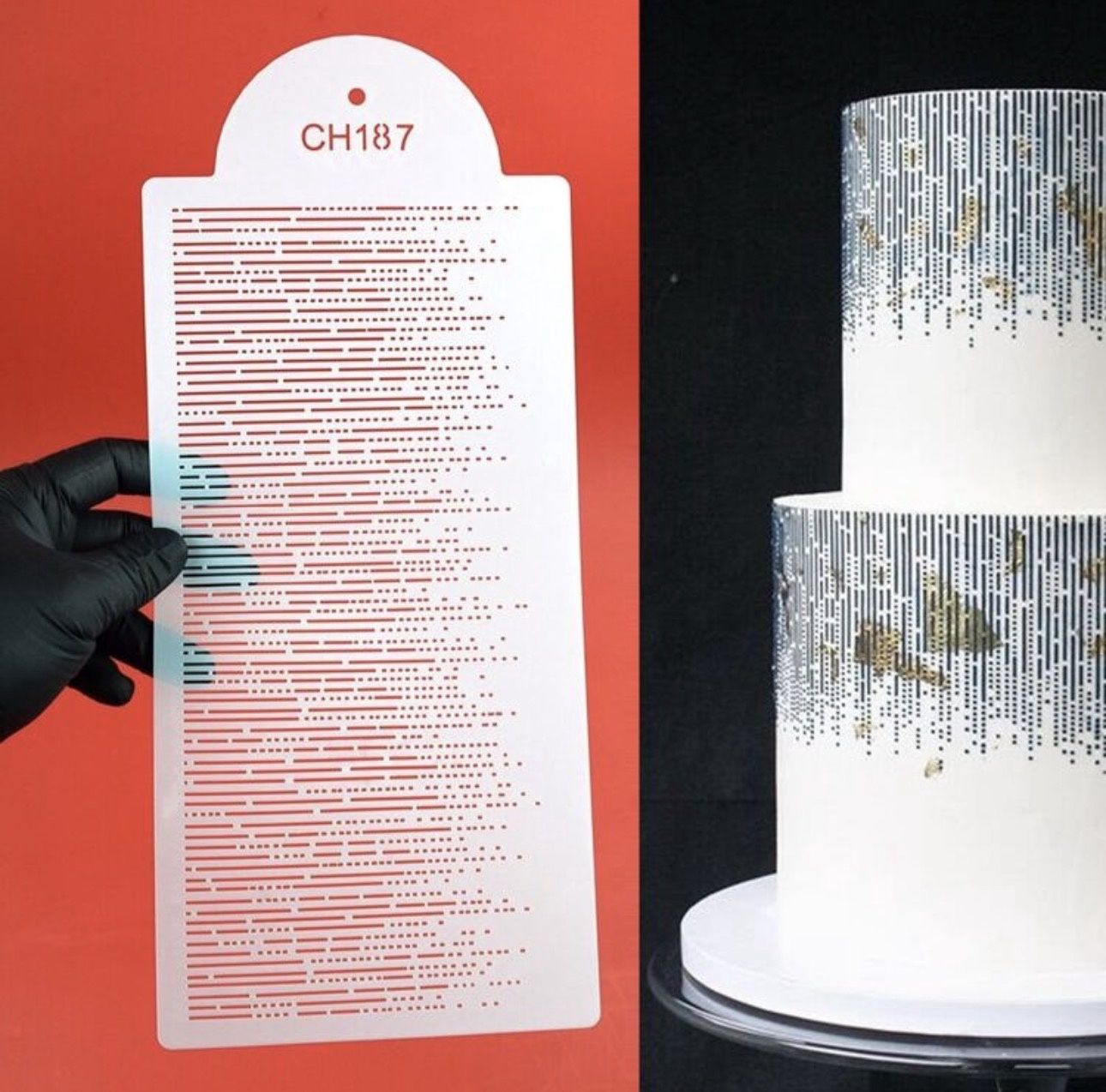 Dotted lines stencil