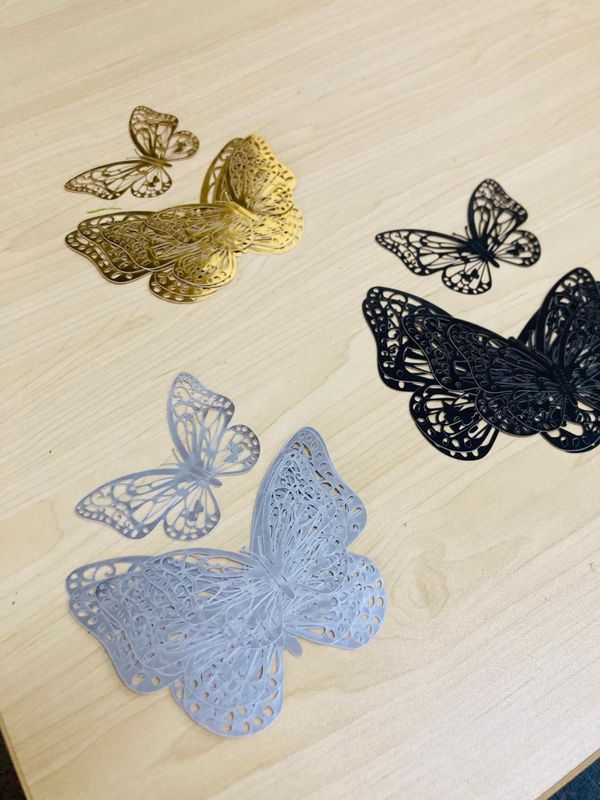 Metallic Butterflies (6 piece)