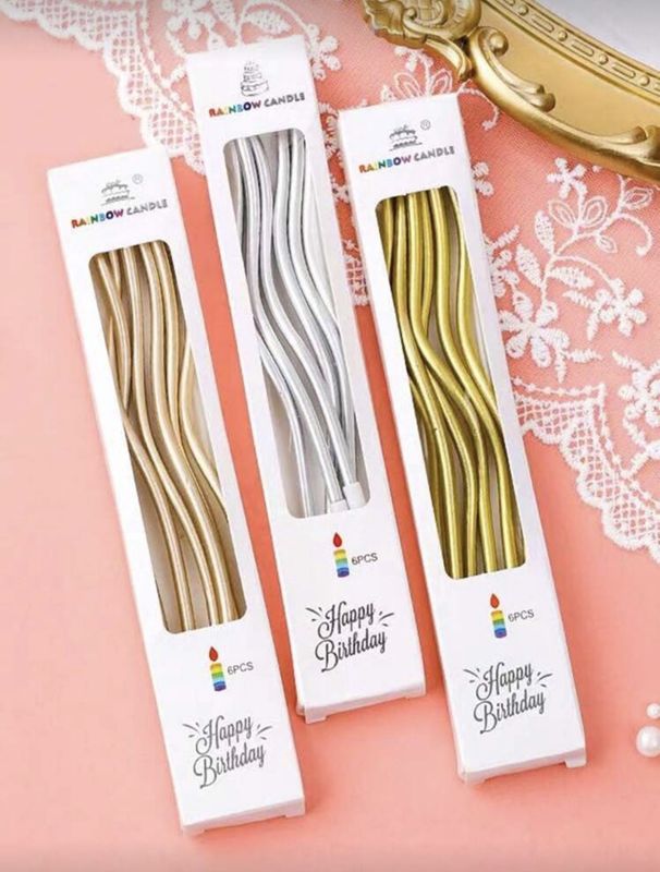 Curved candles (pack of 6)