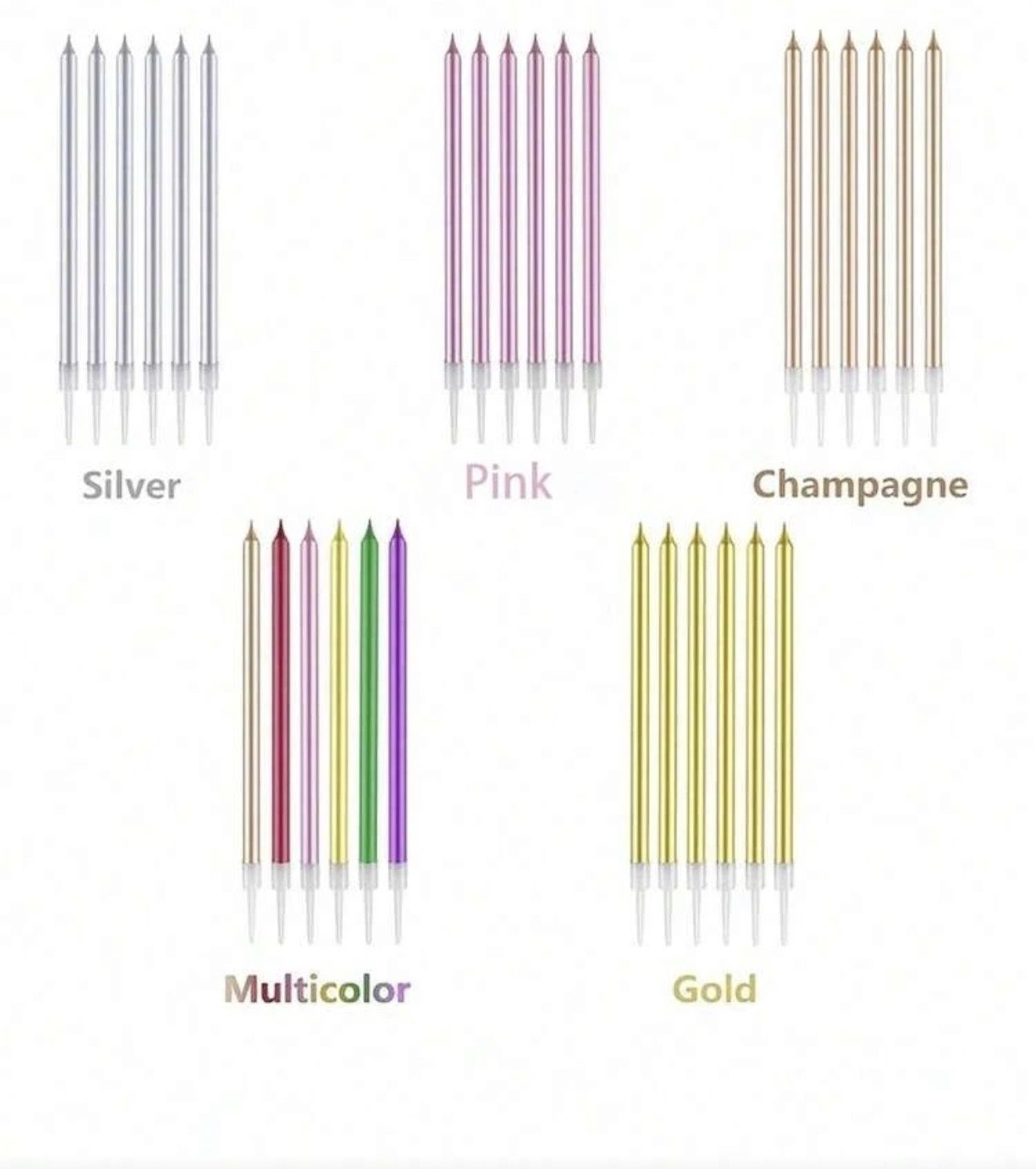 Straight candles (pack of 6)