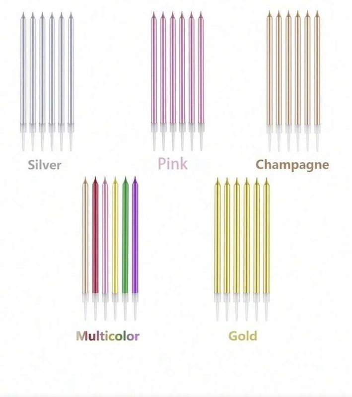 Straight candles (pack of 6)