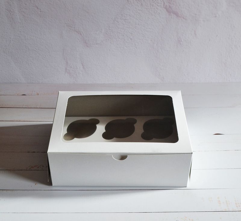 6 hole cupcakes box (with window)