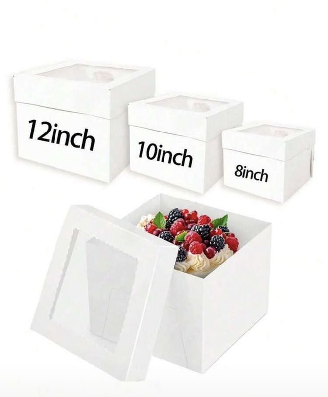 Cake box with window (white inner)