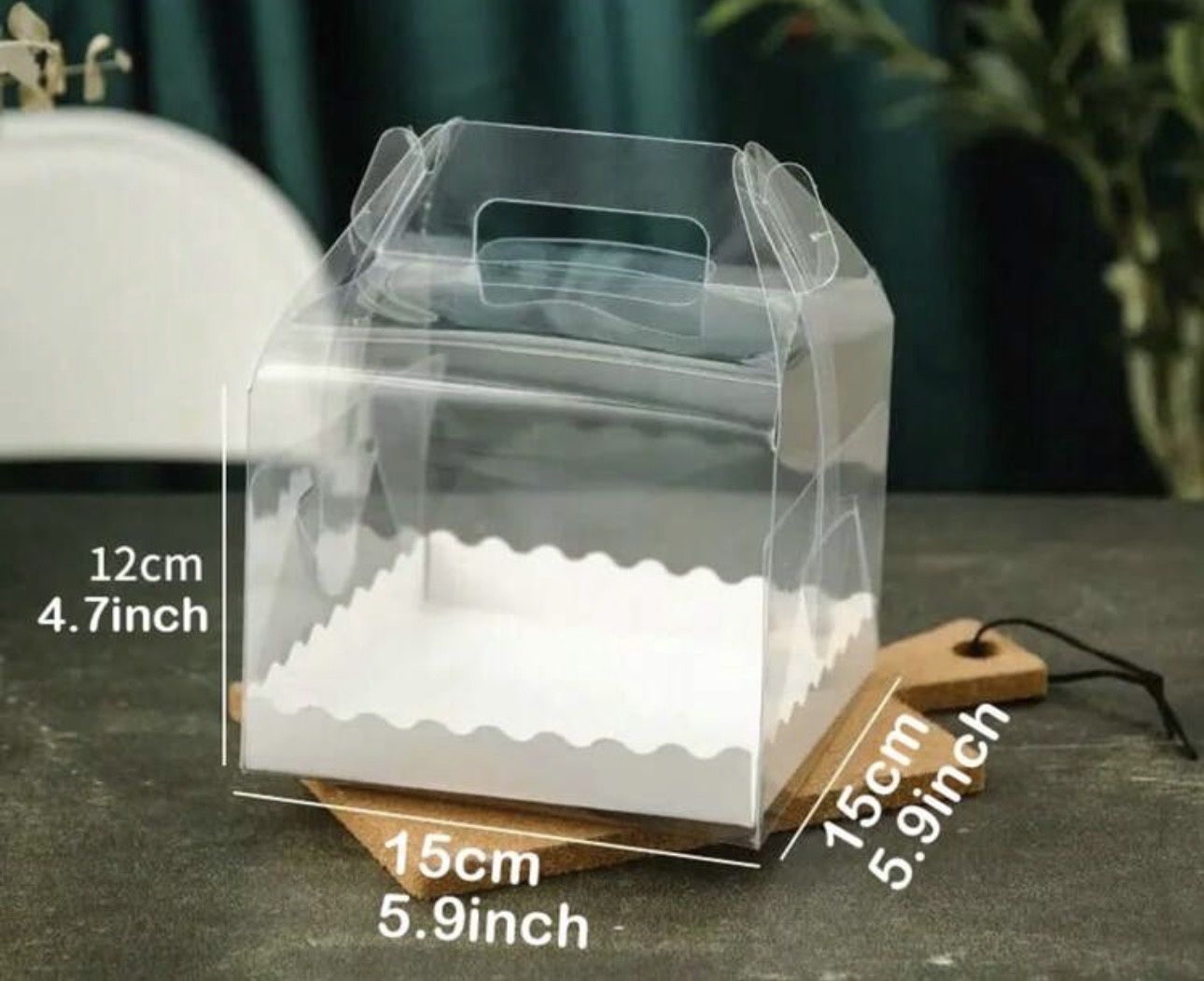 Bento box clear single with handle