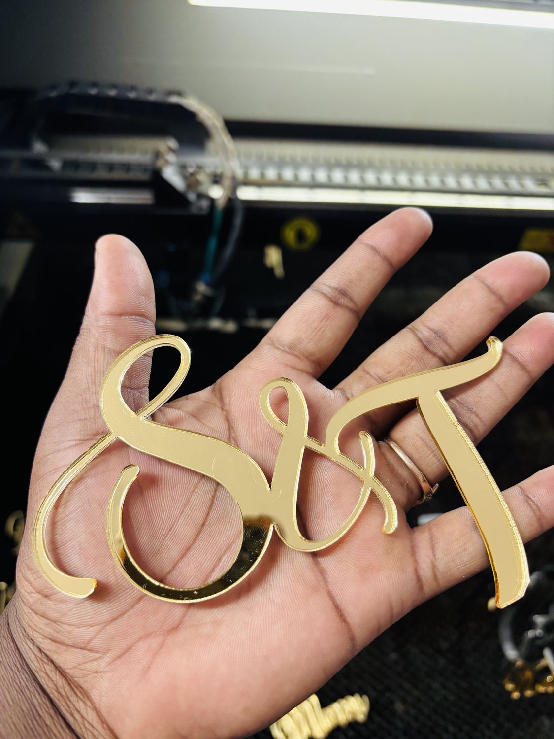 Acrylic Initials Fropper (single colour, joined)